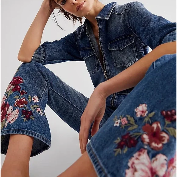 Driftwood Embroidered Love It Jumpsuit - Picture 3 of 4